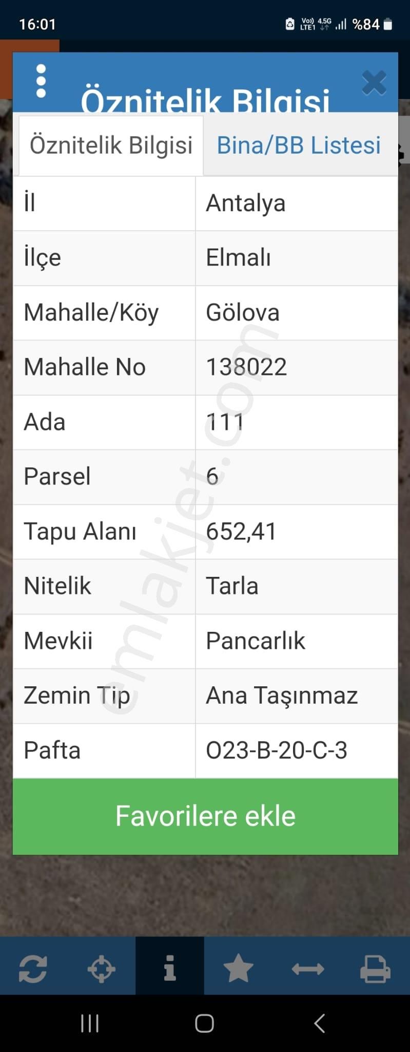 Elmalı Müren Mahallesin'de Satılık Arazi - Görsel 3