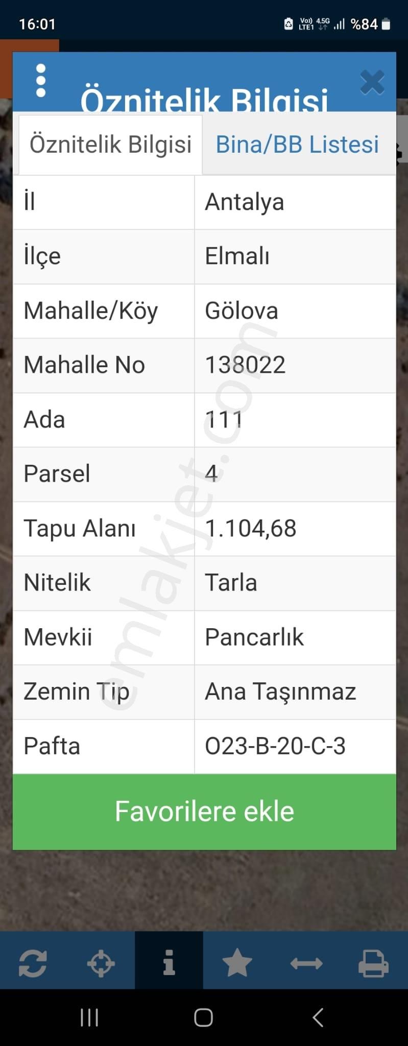 Elmalı Müren Mahallesin'de Satılık Arazi - Görsel 2