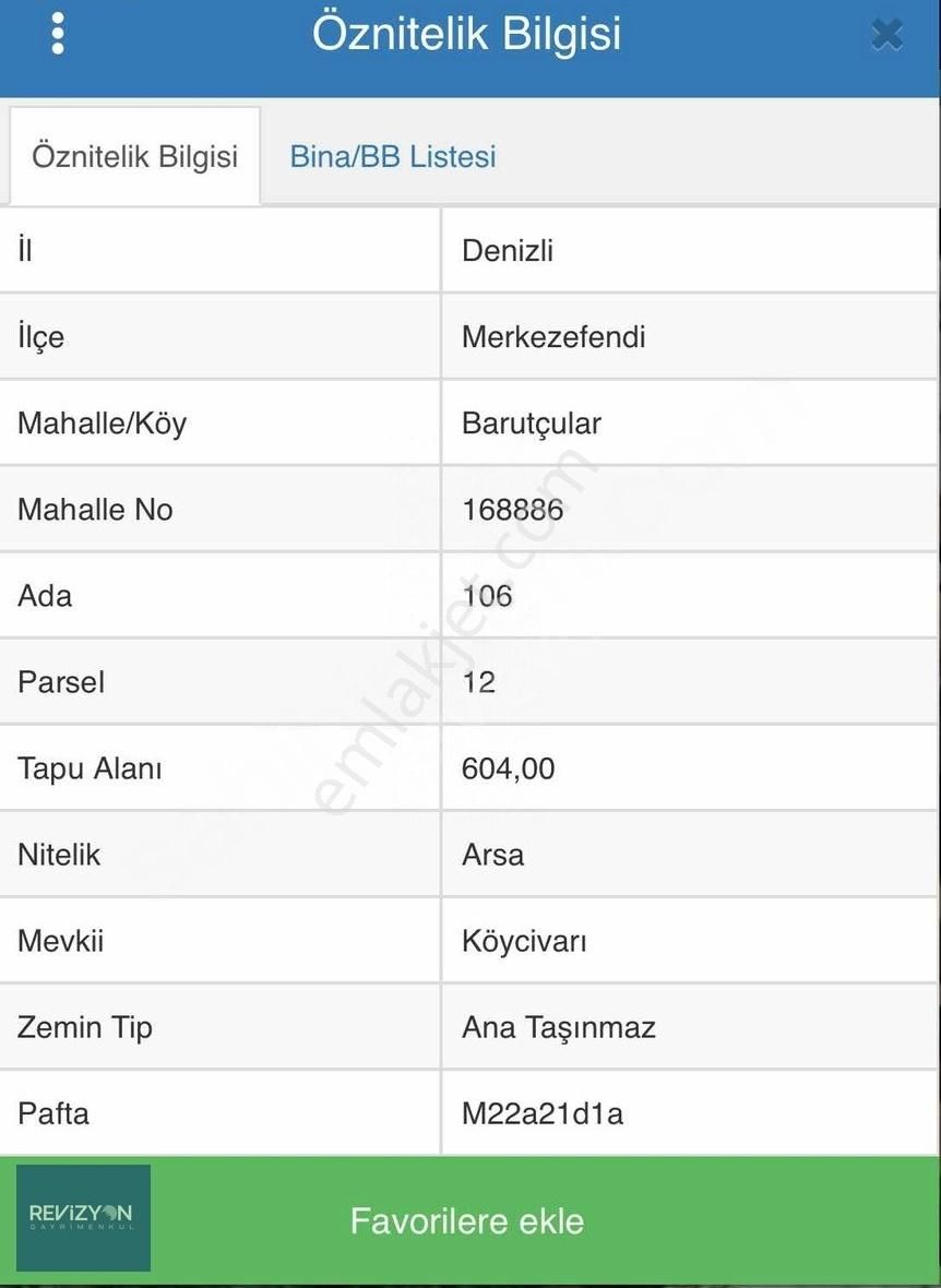 Barutçular Çınar Caddesinde Satılık 604m2 Fırsat Villalık Arsa