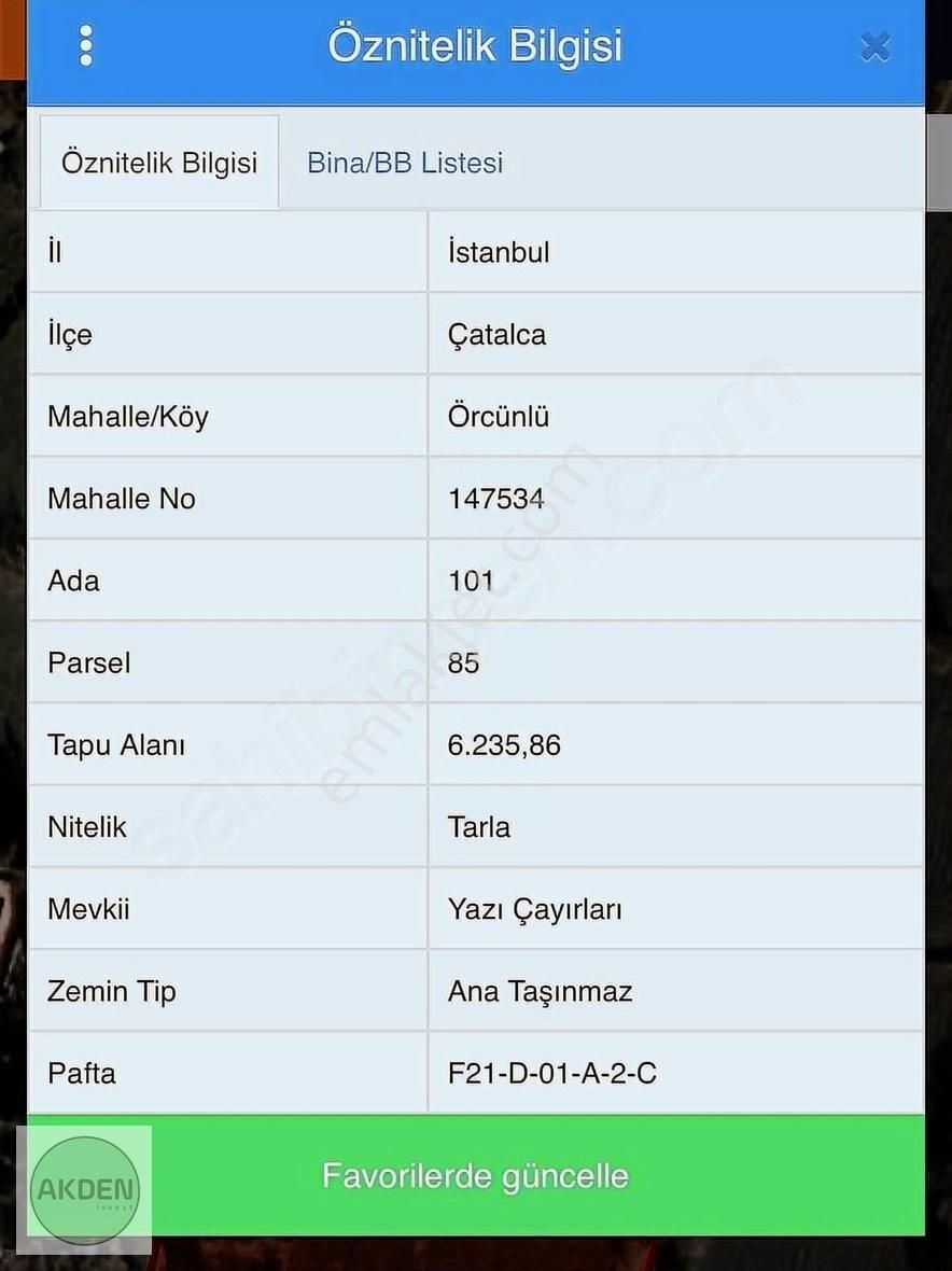 Çatalca Örcünlü'de Kadastral Yola Cephe Merkezi Konumda Arsa - Görsel 4