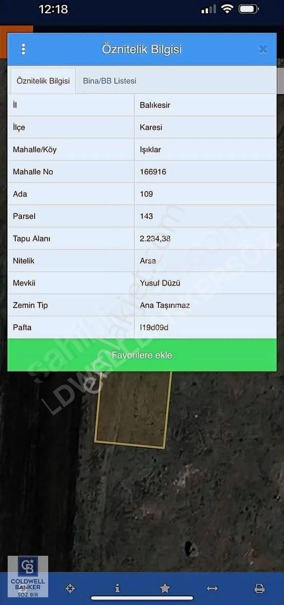 Balıkesir Karesi Işıklar Mahallesi Satılık 2.234 M2 Arsa