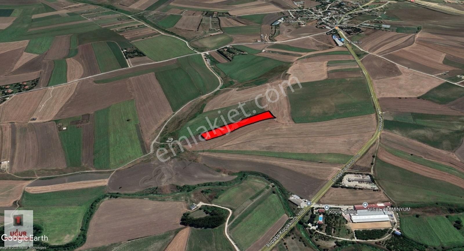Küçükkılıçlı Mahallesi 6118 M² Ana Yola Yakın Meraya Cephe Arazi