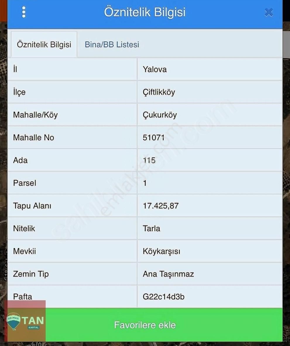 Çiflikköy-çukurköy'de 17.425 M2 Satılık Tarla