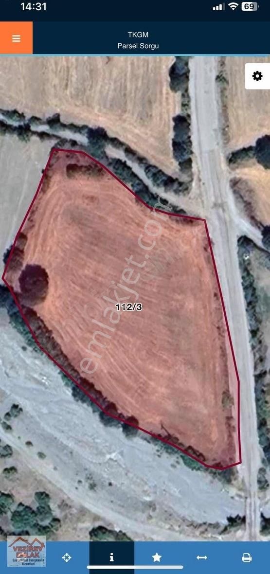Vezirev Emlak'tan Yenidüzce Mah. 5344 M2 Tarla Yola Cephe Takas