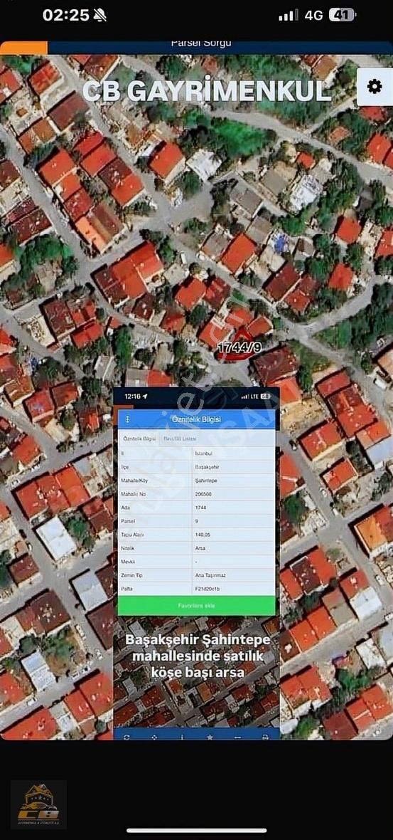 Başakşehir Şahintepe Konut İmarlı Arsa