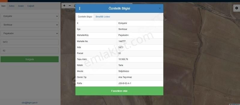 Loft Gayrimenkulden Sivrihisar Paşakadın 'da Satılık Tarla