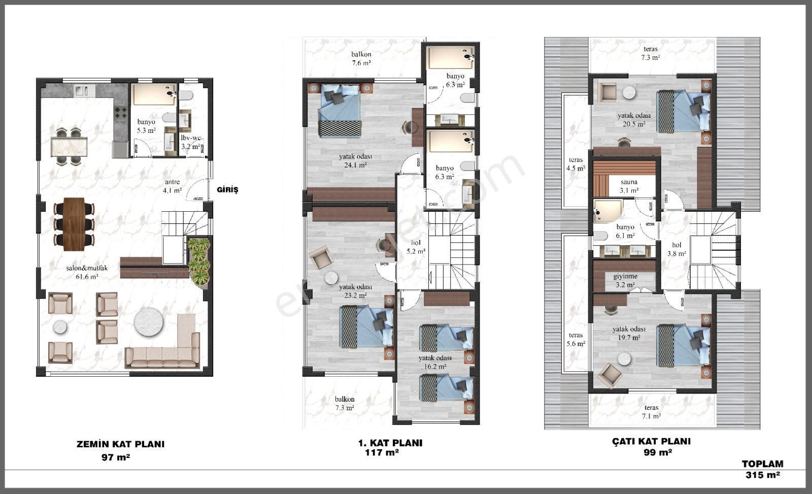 Alanya Kargıcak'ta Satılık Lüks Villa - Görsel 16