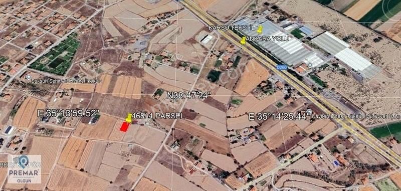 İncesu Süksün Zafer'de Satılık Villa Arsası 770 M²