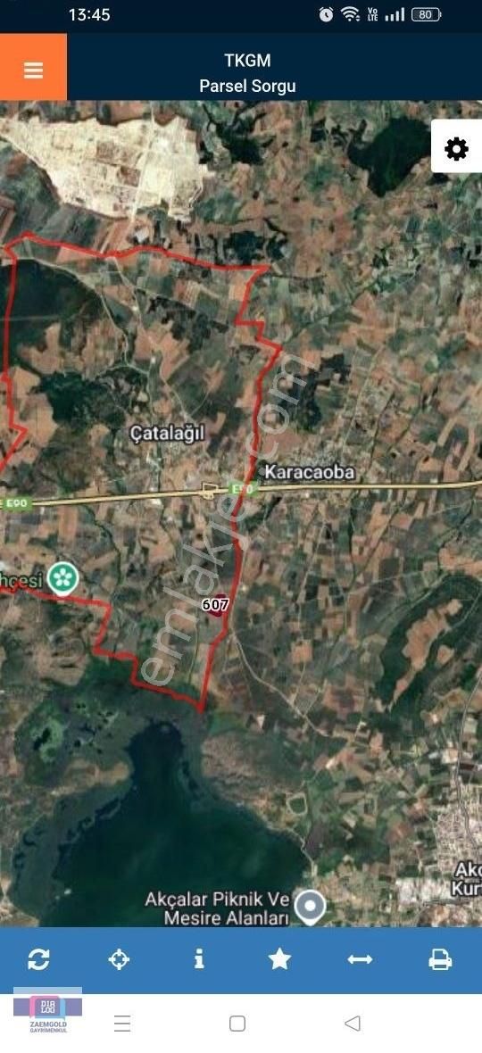 Nilüfer Çatalağıl'da Satılık Tek Tapu Tarla - Görsel 3