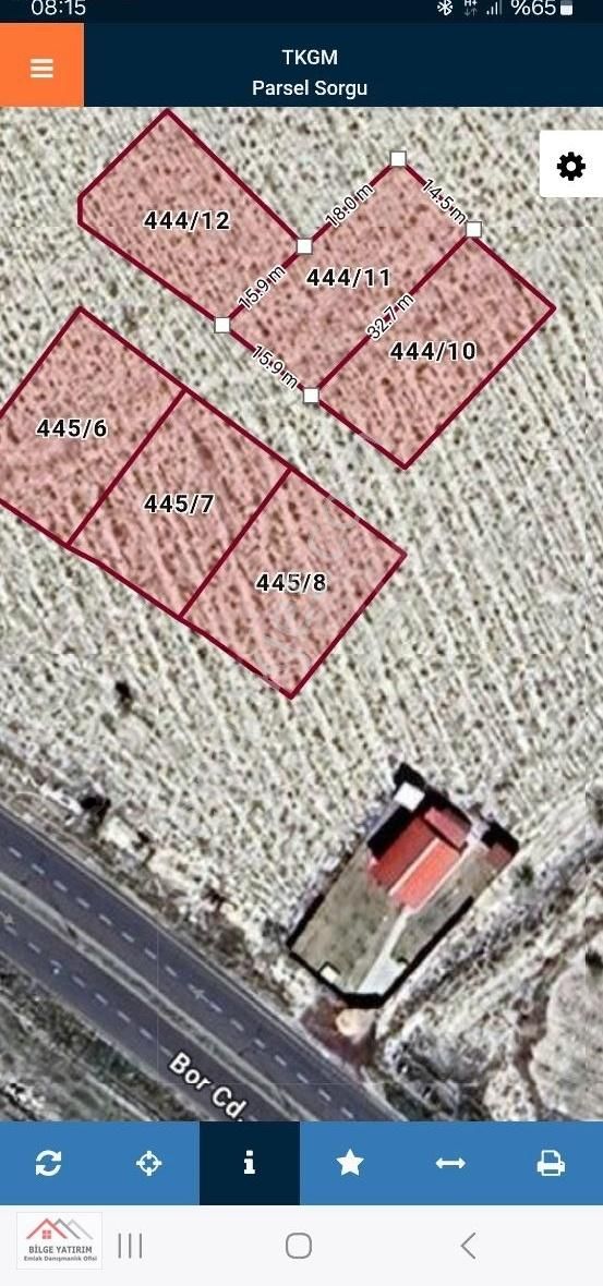 Niğde-bor-bahçeli-saray-şeker Fab. Civ. Satılık Arsa 520m2