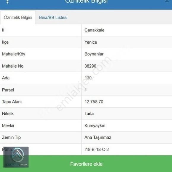 Çanakkale Yenice Boynanlar 12.758 M2 Yatırım Fırsatı - Görsel 2