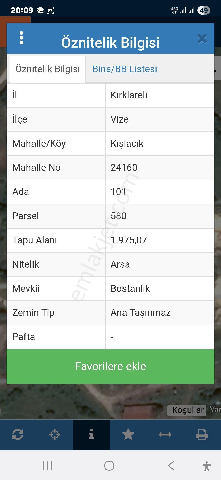 Kıklareli Vize Kışlacık Mh Satılık Konut İmarlı Arsa - Görsel 3