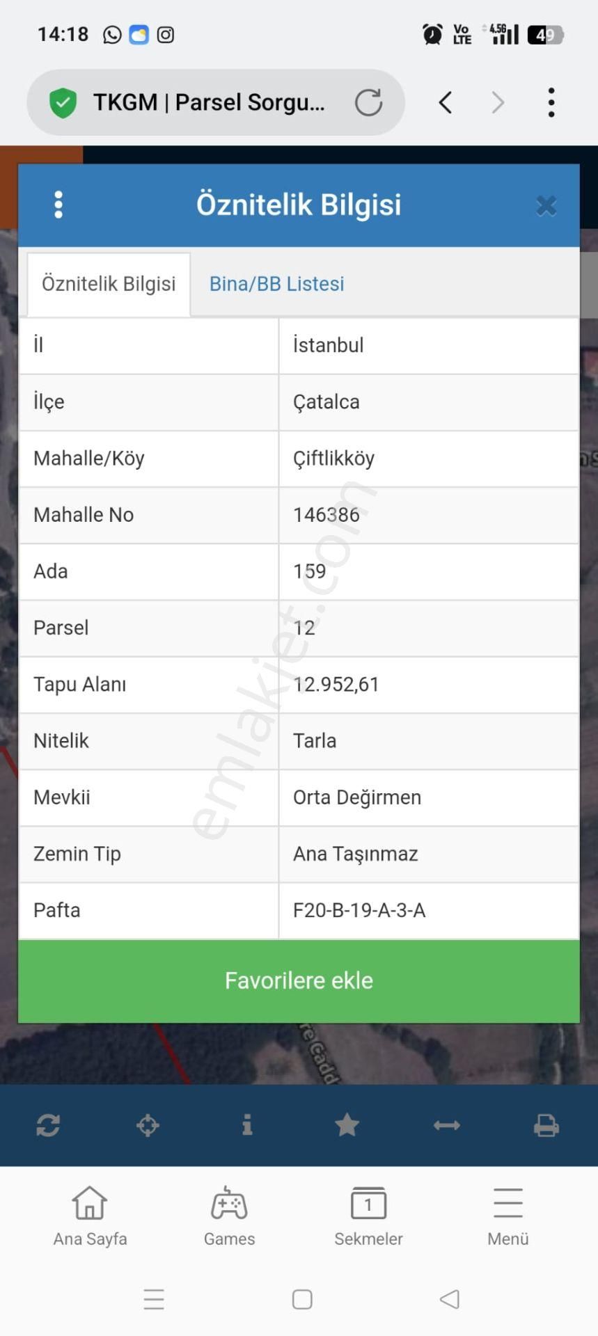 Çatalca Çiftlıkköy De 300m2 Satılık Arsa - Görsel 2