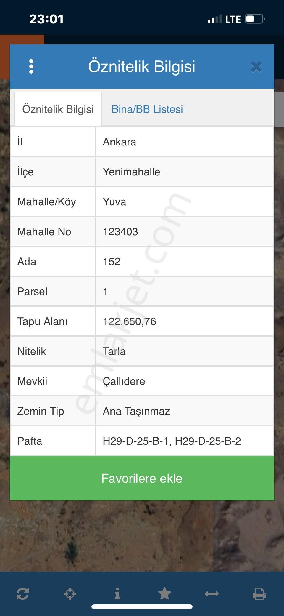 Yenimahalle Yıvaköy Çallıdere Mevkiinde 200m2 Satılık Tarla