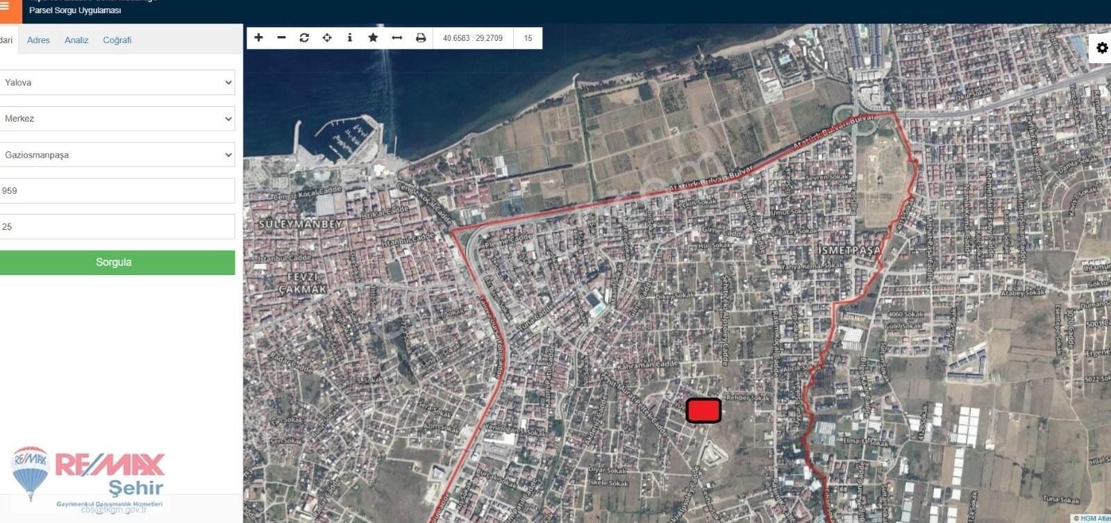 Yalova Remax 'dan Gaziosmanpaşa Mah.'de Satılık Arsa