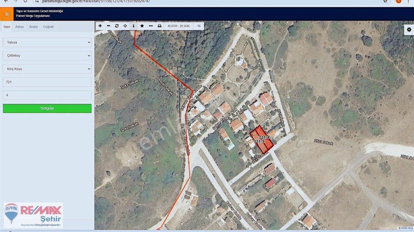 Çiftlikköy Çiftlik Mah. De Deniz Manzaralı Satılık 893m2 Arsa