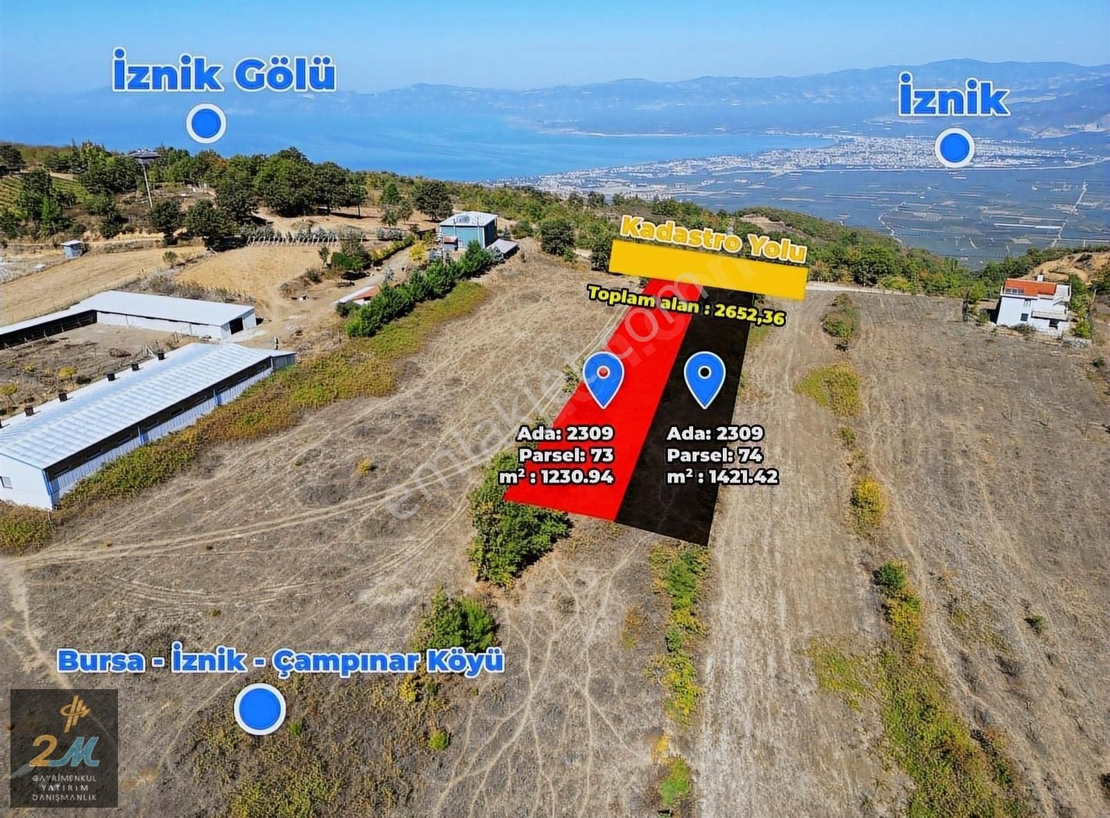 2m Yatırım'dan İznik'te Harika Doğası Ve Manzarasıyla Kupon Arsa