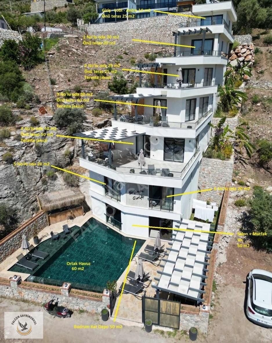 Faralya'da 4+1 Müstakil Havuzlu 500 M2 Arsa İçerisinde Villa - Görsel 12
