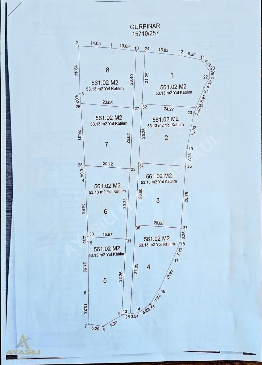 Gürpınar Da Satılık Rızai Taksim Yapılmış Bahçe Arsaları