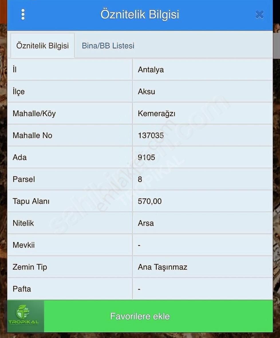 Kemerağzı Nda Muhteşem Lokasyonda Villalık Arsa