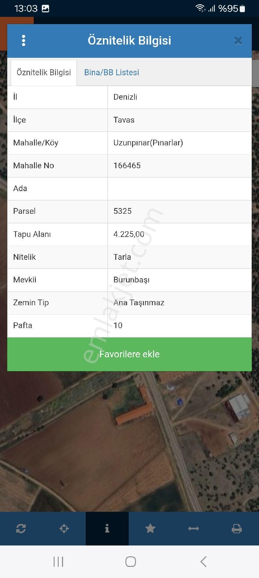 Tavas Uzunpınar'da Satılık Tarla - Görsel 2