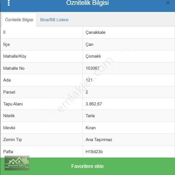 Çanakkale Çan Çomaklı 3862m2 Köyiçi İmarlı Satılık Arazi - Görsel 19