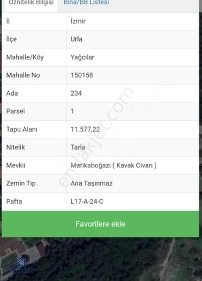 İzmir Urla Yağcılar'da Köy İçi Mevkiine Bitişik Satılık Arazi - Görsel 4