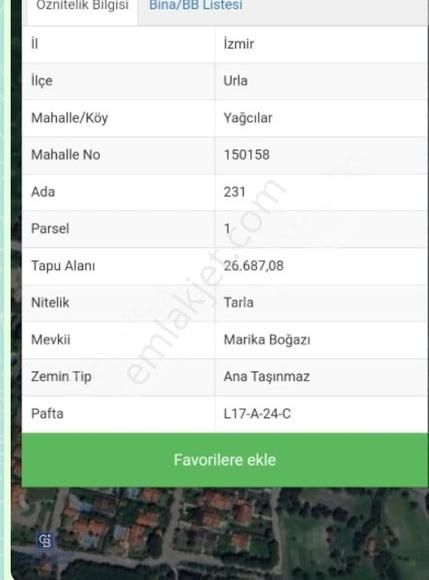 İzmir Urla Yağcılar'da Köy İçi Mevkiine Bitişik Satılık Arazi - Görsel 2