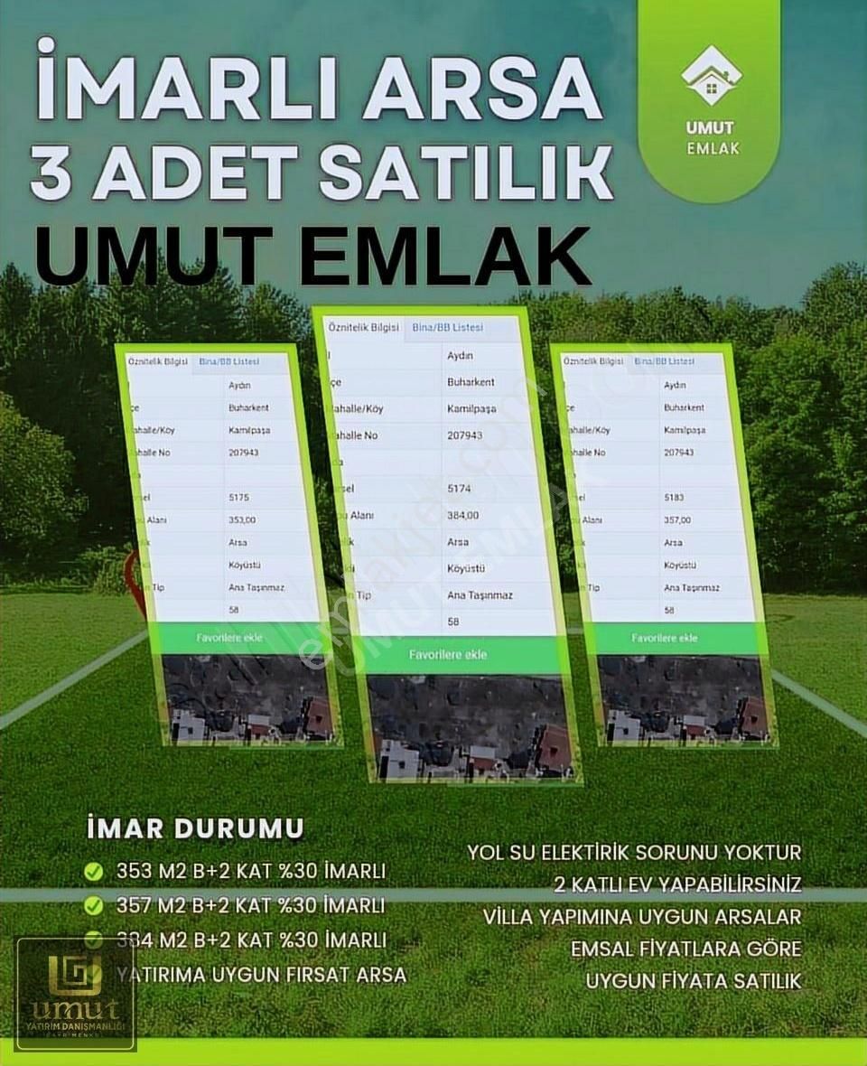 Buharkent İmarlı Arsa Uygun Fiyata Acil Satılık