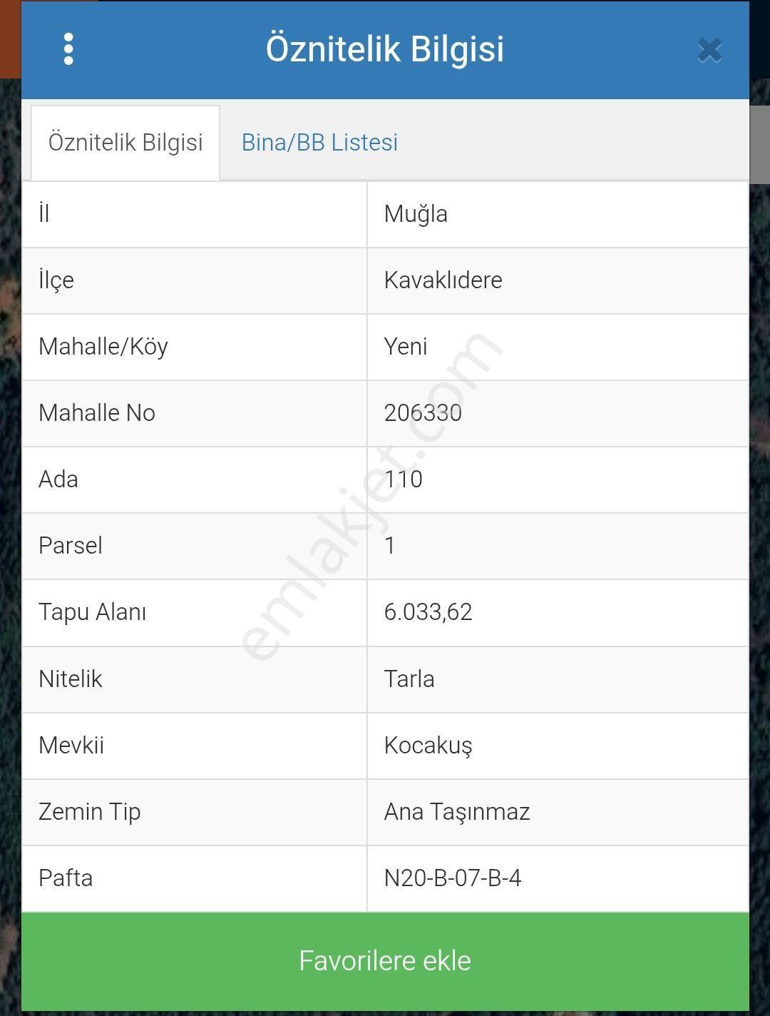 Muğla Kavaklıdere Satılık 6033 M2 Tarla - Görsel 3