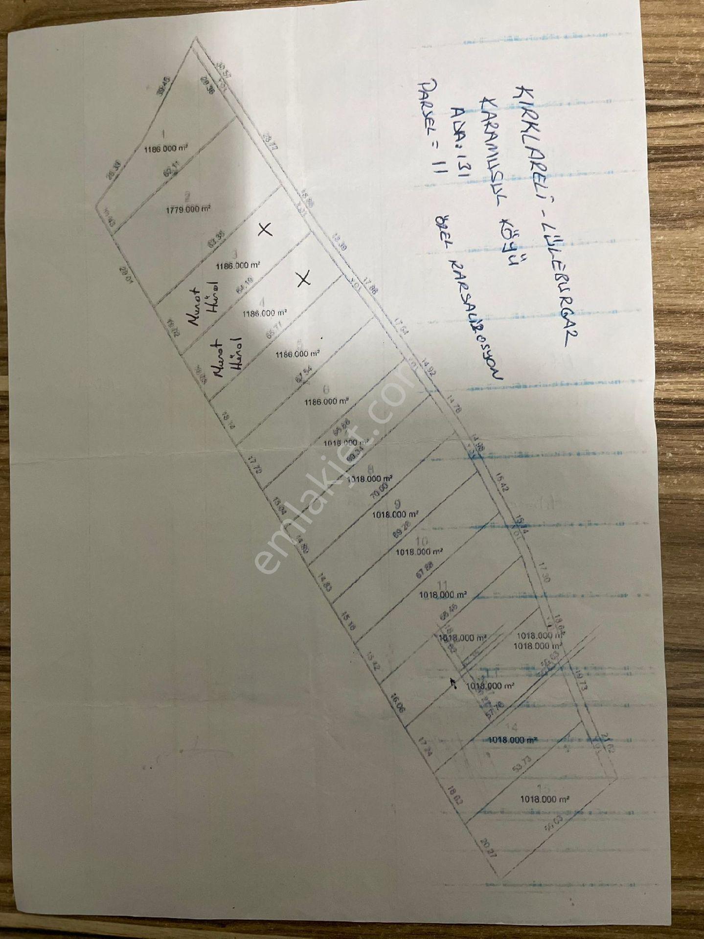 Acil Satılik Tarla Kırklareli Lüleburgaz Karamusul Köyü - Görsel 2