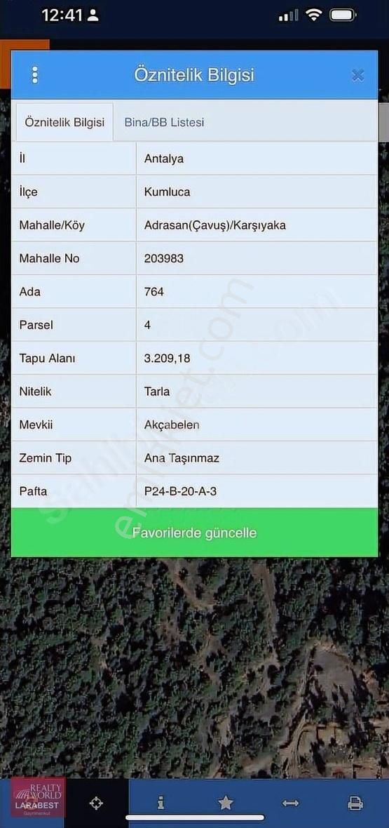 Kumluca Adrasan Doğa İçinde Sit Alanı Dışı 3209 M2 Satılık Tarla