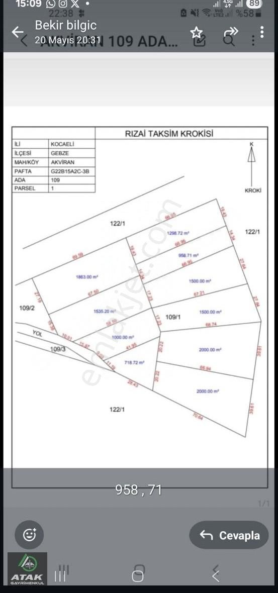 Gebze Mollafenaride Proje Önü Yola Cephe Mükemmel Yer - Görsel 3