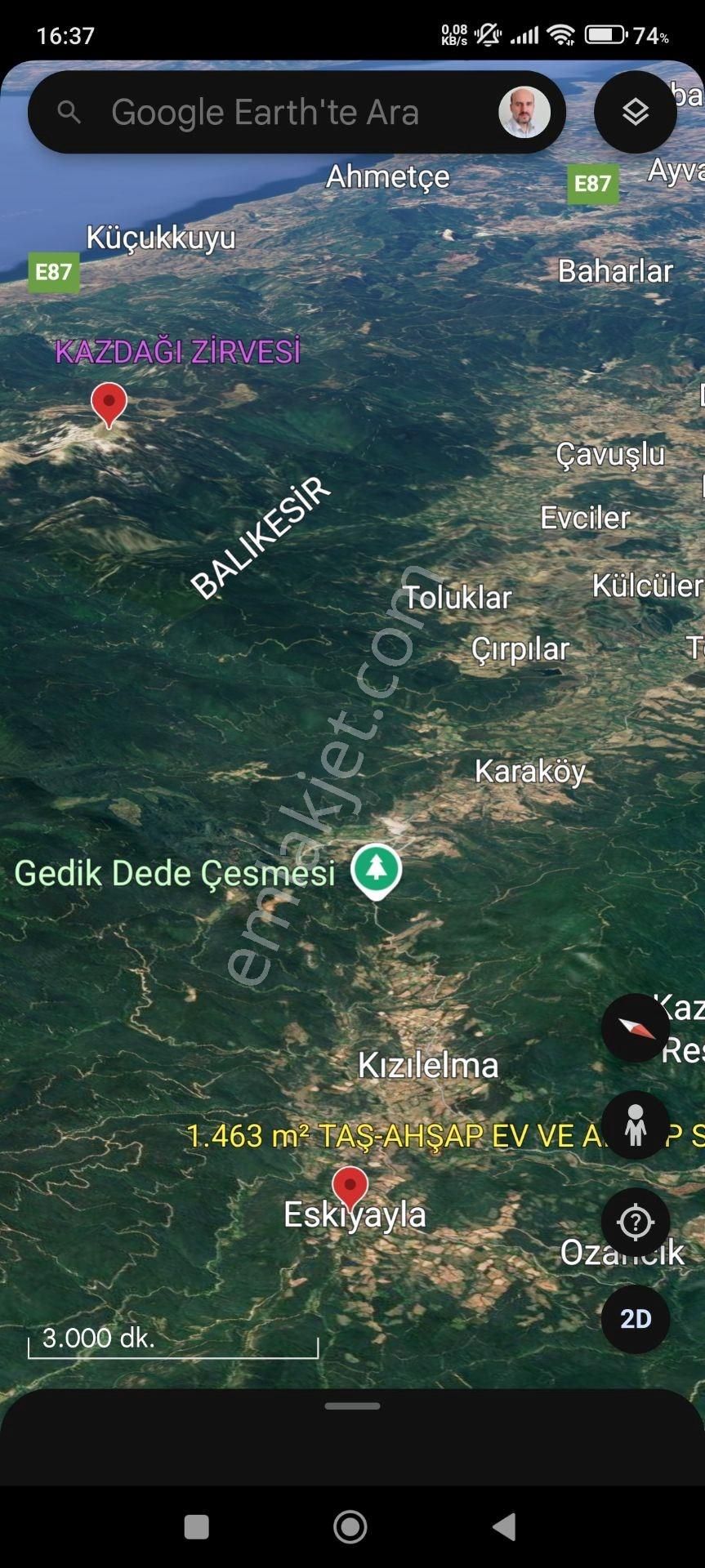 Taş Ev (ahşap) Ve 1.463 M² %40 2 Kat İmarlı Köy Arsası | Kazdağı Manzaralı Eskiyayla, Çan/çanakkale - Görsel 22