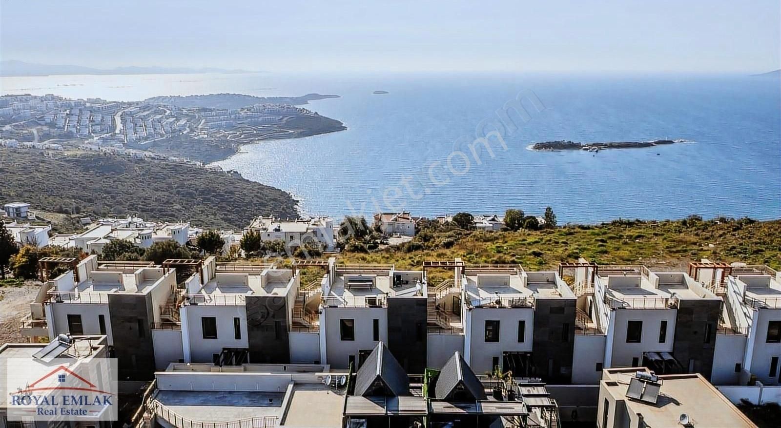 Muğla Adabükü Panoramik Deniz Manzaralı Satılık Lüks Villa - Görsel 12