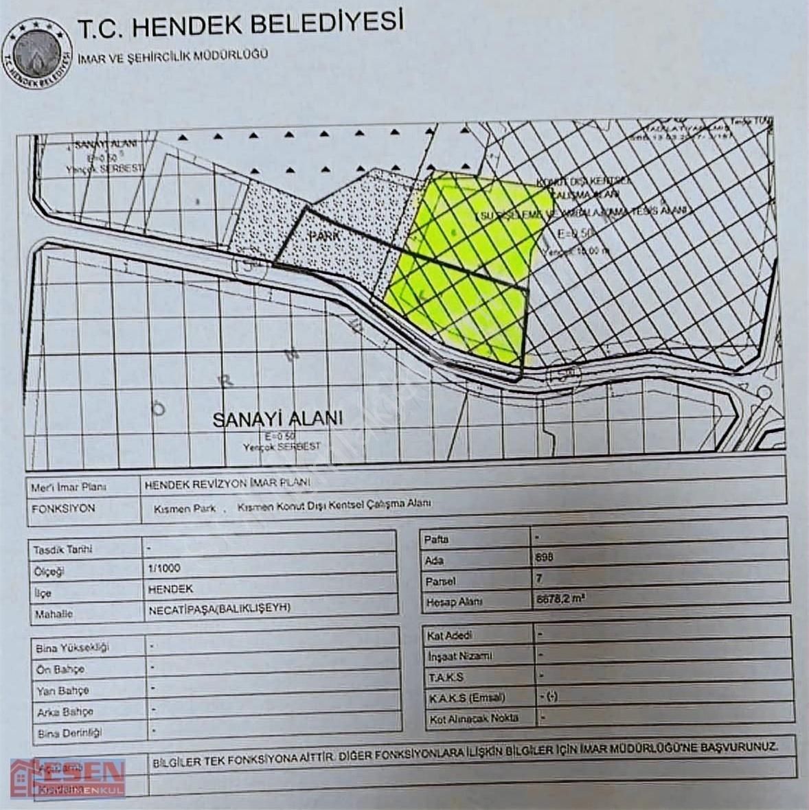 Esen Emlak'tan Sakarya Hendek Çağlayan Mükemmel Konumda Tamamı Sanayi İmarlı Emsal 1'dir - Görsel 25