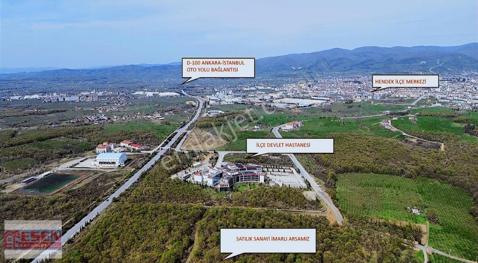 Esen Emlak'tan Sakarya Hendek Çağlayan Mükemmel Konumda Tamamı Sanayi İmarlı Emsal 1'dir - Görsel 2