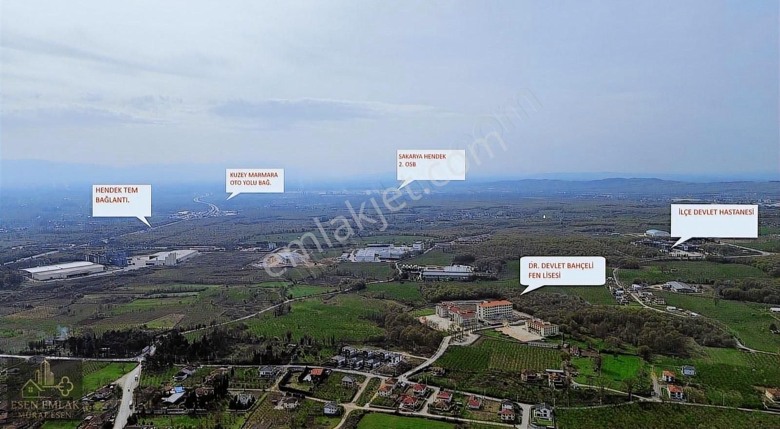 Esen Emlak'tan Sakarya Hendek Çağlayanda Sanayi İmarlı Arsa. Emsalsiz Fiyat - Görsel 2