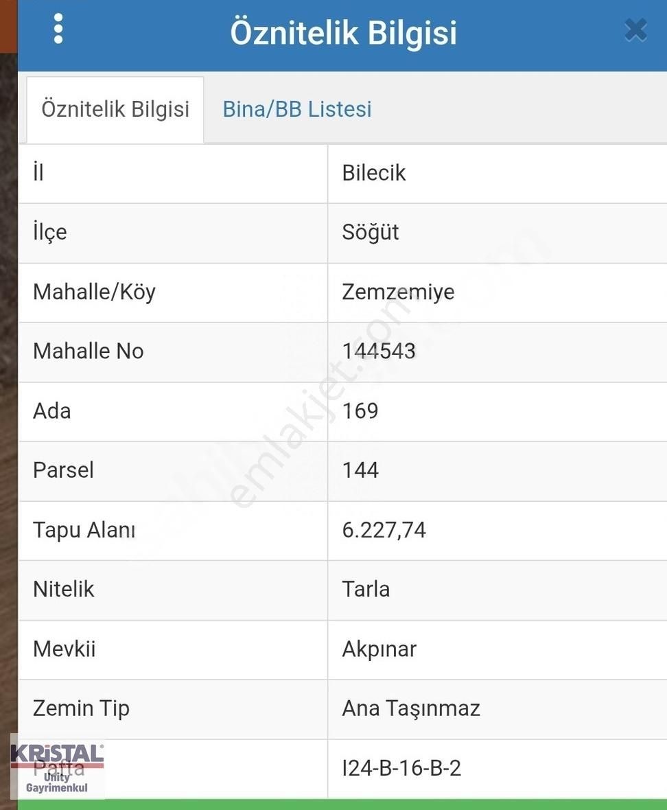 Kr Unıtyden Bilecik Söğüt Zemzemiye Köyünde Satılık Tarla