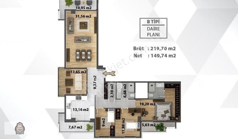 Havuzlu Loca Ataşehir Sitesinde Kiralık Lüks 4+1 Daire