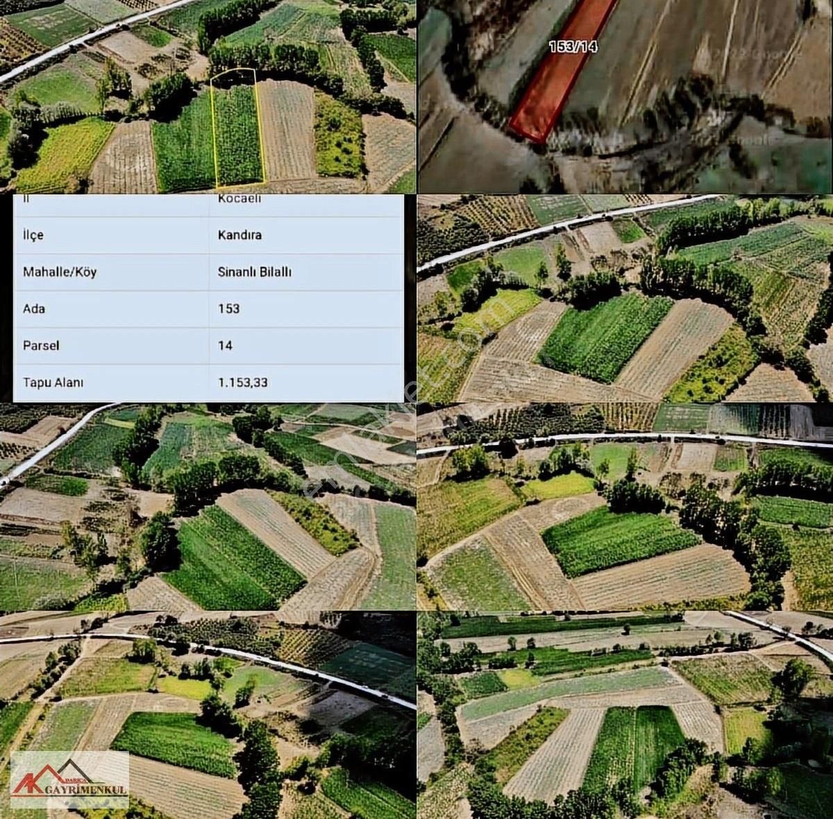 Kandırada Toplulaştırma Planı İçinde 1150 M² Yerimiz Satılıktır