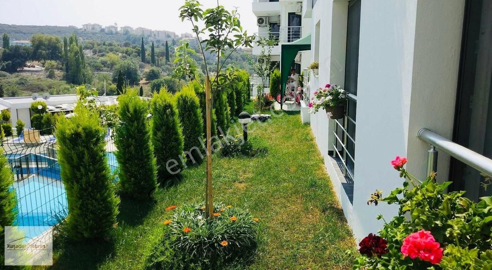 Kuşadasında Güvenlikli Havuzlu Sitede Bahçeli Eşyalı Geniş 2+1 - Görsel 19