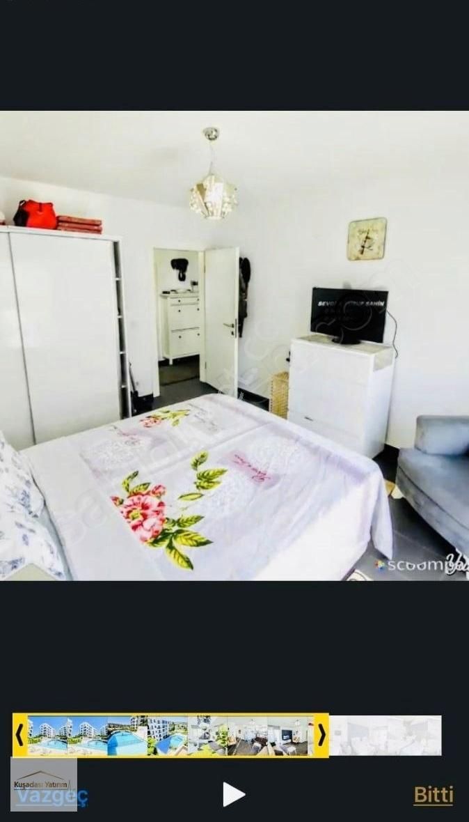 Kuşadasında Güvenlikli Havuzlu Sitede Bahçeli Eşyalı Geniş 2+1 - Görsel 15