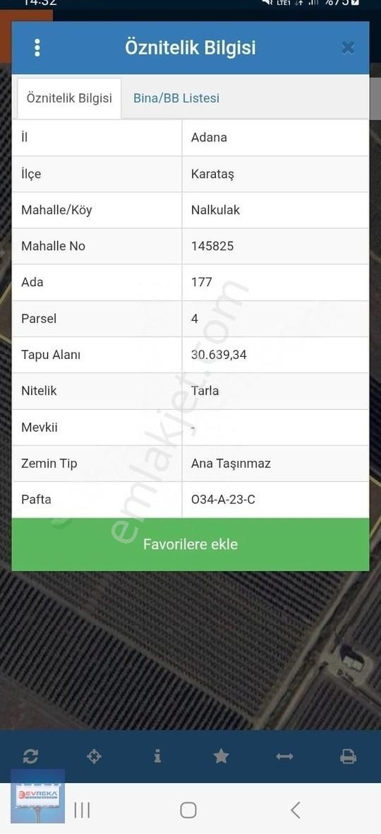 Karataş Nalkulakta 30.639m2 Satılık Tarla