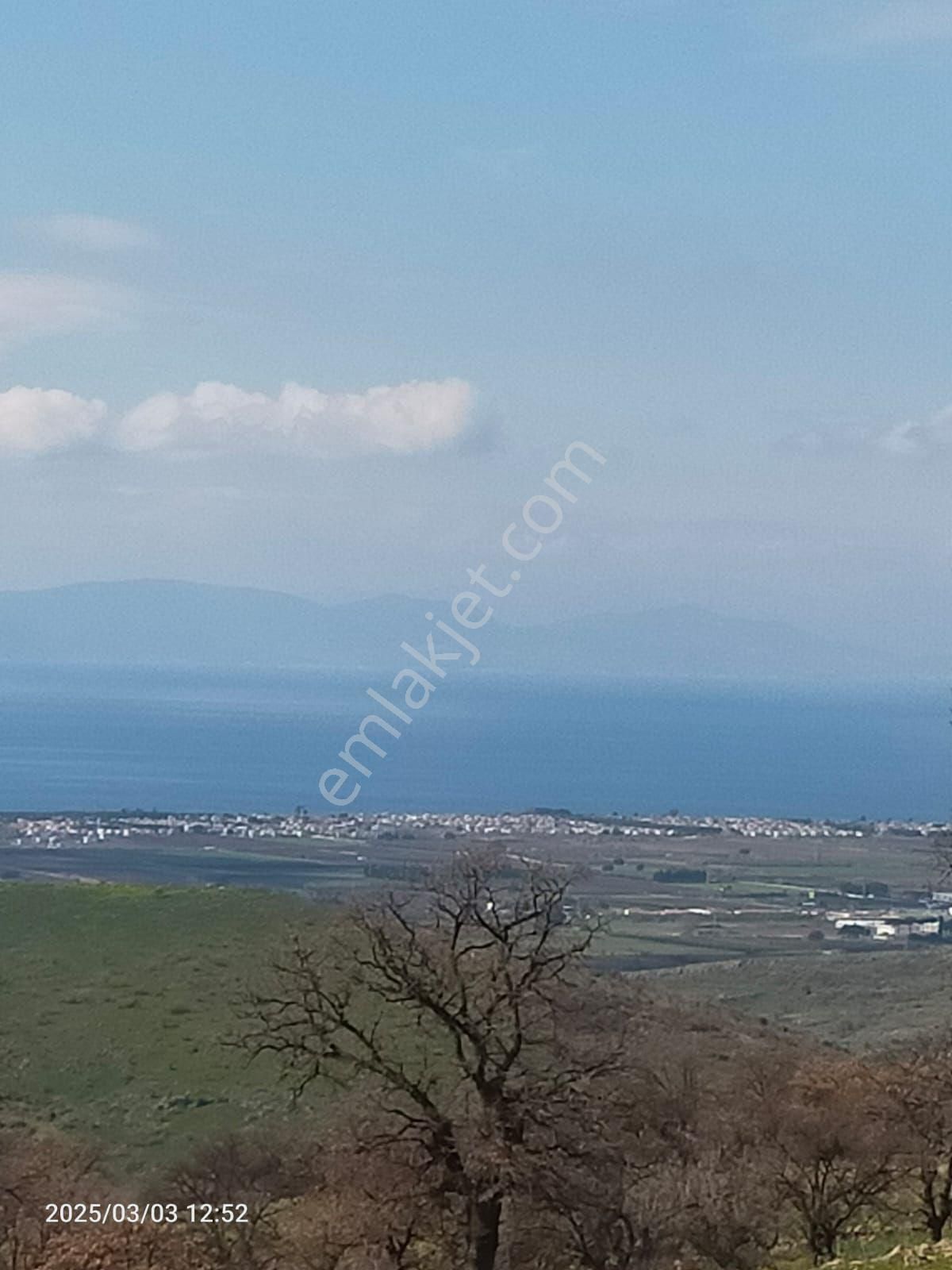 Dikili Ümmetoğlu'ndan Panoramik Full Deniz Manzaralı Kızılçukur Köyünde Tarla