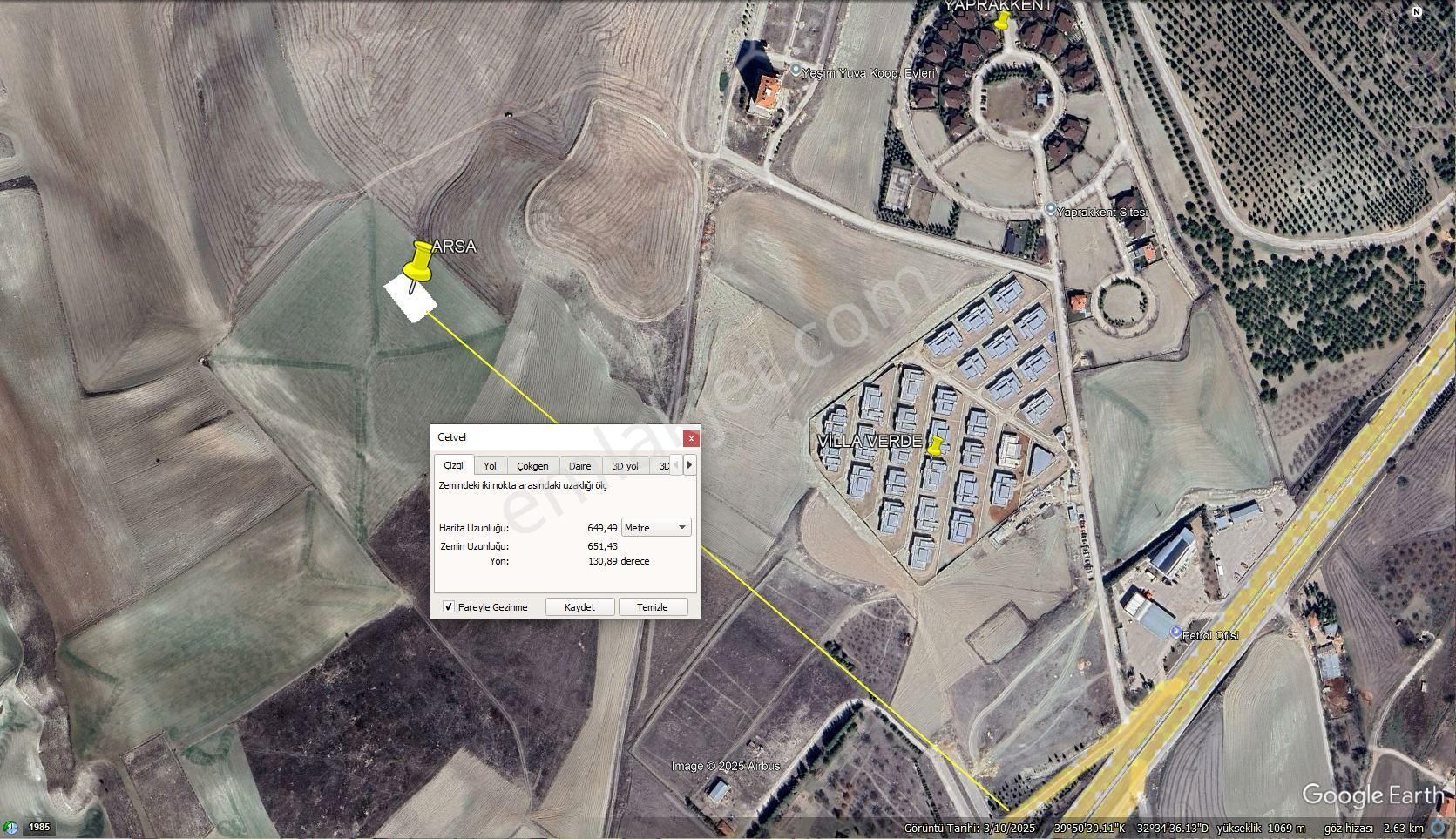 Yapracık Da Tek Tapu İmarlı Villa Arasası Köşe Parsel - Görsel 3