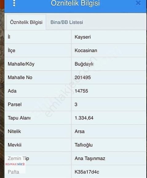 Buğdaylı Mahallesinde Satılık Sanayi İmarlı Kaçmaz Hisse