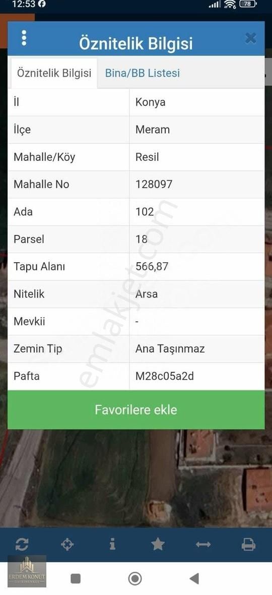 &fiyat Düştü& Meram Yenibahçede (resil ) Satılık 566 M2 Arsa - Görsel 5