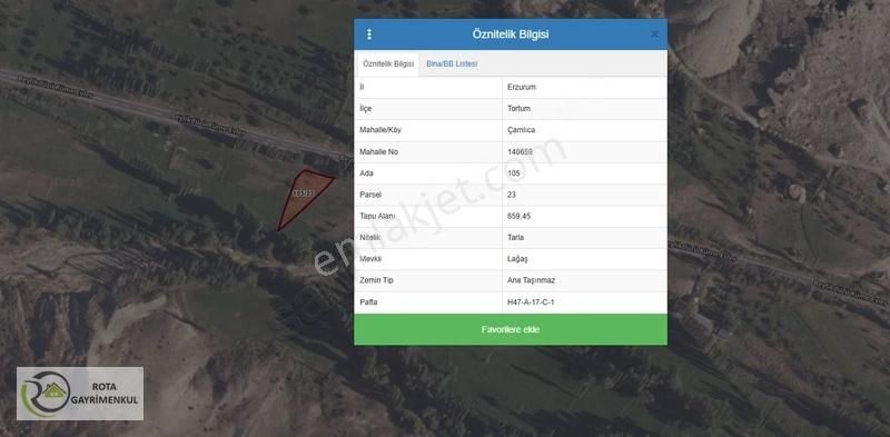 Rota Gm'den Tortum'da Anayola Sıfır Yatırımlık Tarla