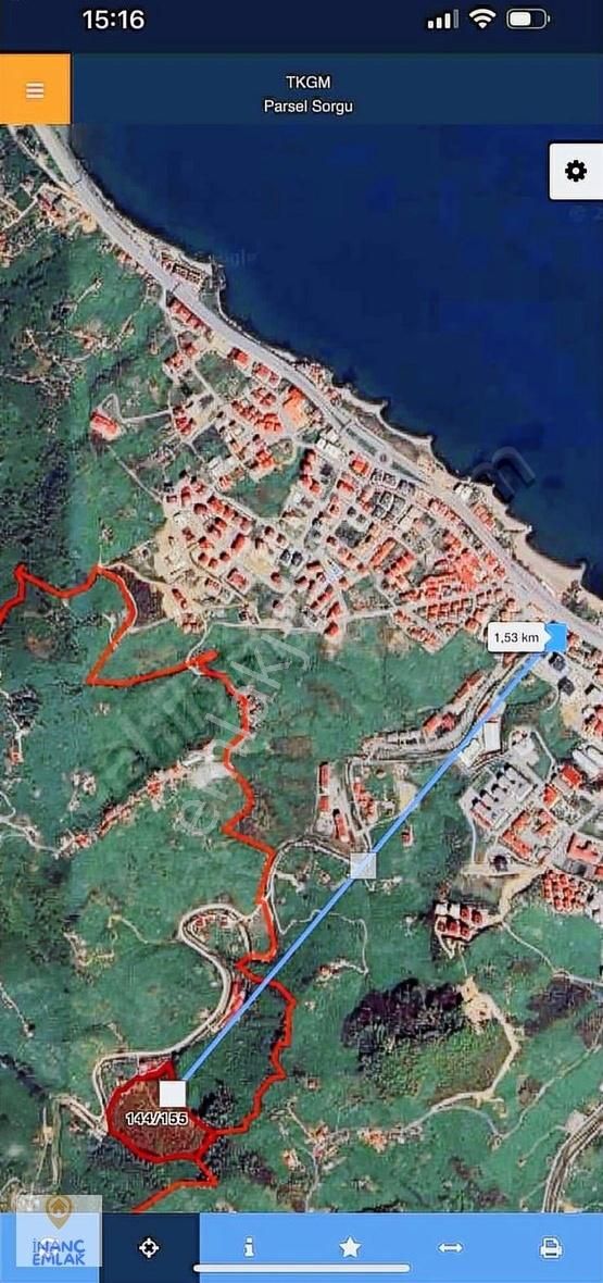 İnanç Prime Emlaktan Erikliman Da 20 Dönüm Turizm İmarlı Arsa - Görsel 3